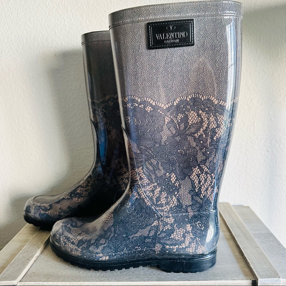 Valentino Rain Boots Sz 8